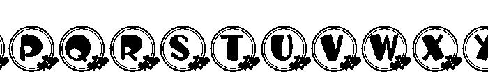 Monogram love heart Font UPPERCASE