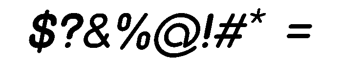 Monoround Italic Font OTHER CHARS