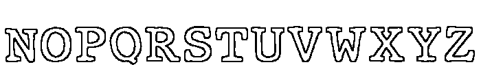 Monotype Outline Regular Font LOWERCASE