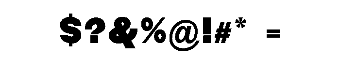 Monqest Black Semi Condensed Font OTHER CHARS