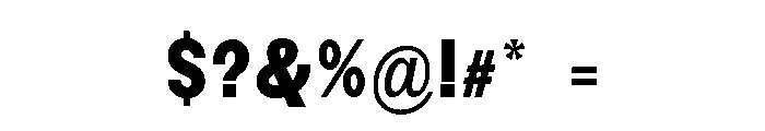 Monqest Bold Condensed Font OTHER CHARS