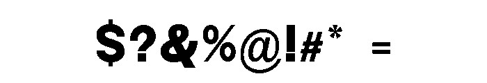 Monqest Bold Semi Condensed Font OTHER CHARS