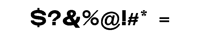 Monqest Bold Semi Expanded Font OTHER CHARS