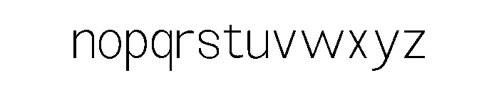 Monqest ExtLt SemiCond Font LOWERCASE