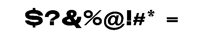 Monqest Extra Bold Expanded Font OTHER CHARS