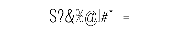 Monqest Extra Light Condensed Font OTHER CHARS