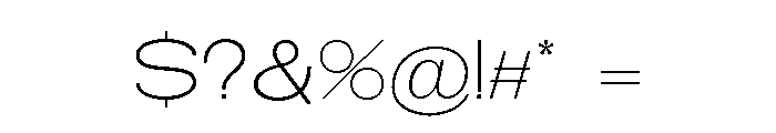 Monqest Extra Light Expanded Font OTHER CHARS