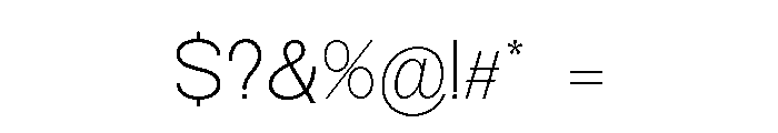 Monqest Extra Light Font OTHER CHARS