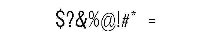 Monqest Light Condensed Font OTHER CHARS