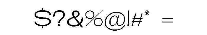 Monqest Light Expanded Font OTHER CHARS