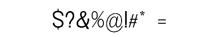 Monqest Light Semi Condensed Font OTHER CHARS