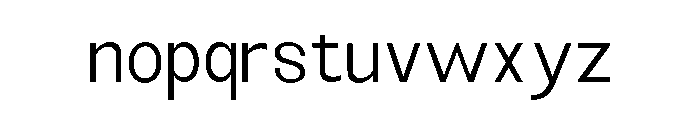 Monqest Light Semi Condensed Font LOWERCASE