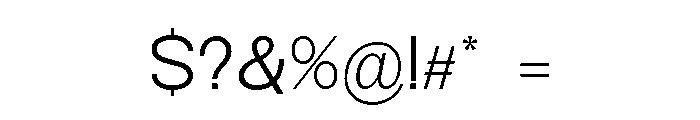 Monqest Light Font OTHER CHARS