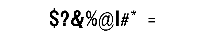 Monqest Medium Condensed Font OTHER CHARS