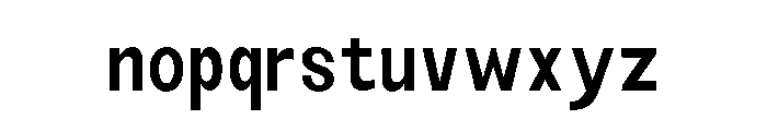 Monqest Medium Condensed Font LOWERCASE