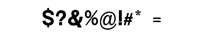 Monqest SemBd SemiCond Font OTHER CHARS