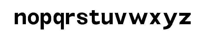 Monqest SemBd SemiCond Font LOWERCASE