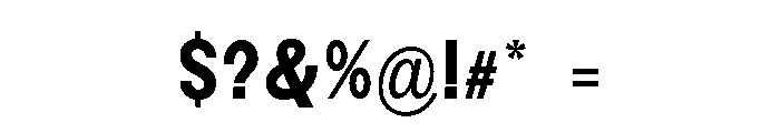 Monqest Semi Bold Condensed Font OTHER CHARS