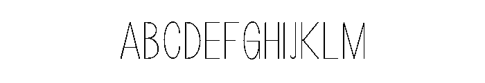 Monqest Thin Condensed Font UPPERCASE