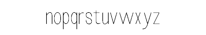 Monqest Thin Condensed Font LOWERCASE
