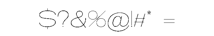 Monqest Thin Expanded Font OTHER CHARS