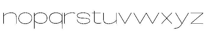 Monqest Thin Expanded Font LOWERCASE