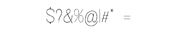 Monqest Thin Semi Condensed Font OTHER CHARS