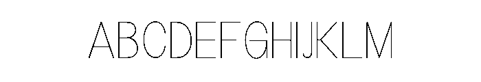 Monqest Thin Semi Condensed Font UPPERCASE