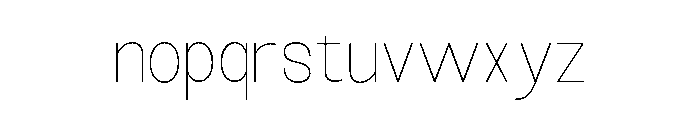 Monqest Thin Semi Condensed Font LOWERCASE