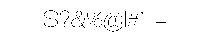 Monqest Thin Semi Expanded Font OTHER CHARS