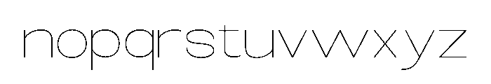 Monqest Thin Semi Expanded Font LOWERCASE