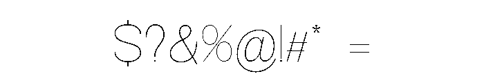 Monqest Thin Font OTHER CHARS