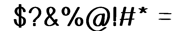 Monserot Font OTHER CHARS