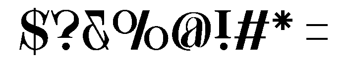 Monstar Regular Font OTHER CHARS