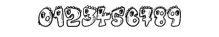 Monster Dino Doodle By  Regular Font OTHER CHARS