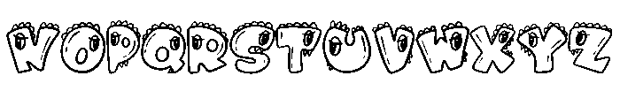 Monster Dino Doodle By  Regular Font UPPERCASE