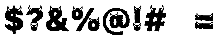 Monster Horn Font OTHER CHARS