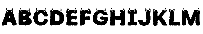 Monster Horn Font UPPERCASE