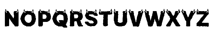 Monster Horn Font UPPERCASE