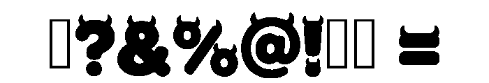 Monster Horns Regular Font OTHER CHARS