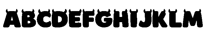 Monster Horns Regular Font UPPERCASE