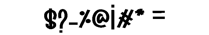 Monster Horror Font OTHER CHARS