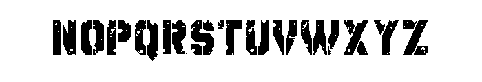 Monster Stencil Regular Font LOWERCASE