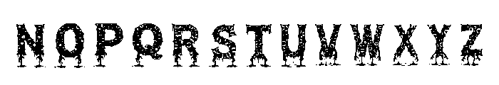 Monster_bold Regular Font LOWERCASE