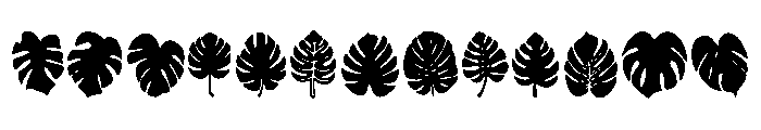 Monstera Leaf FONT