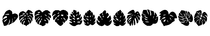 Monstera Leaf Font LOWERCASE