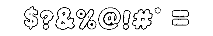 Monsterkins Outline Font OTHER CHARS