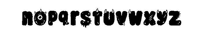 Monsterkins Font LOWERCASE
