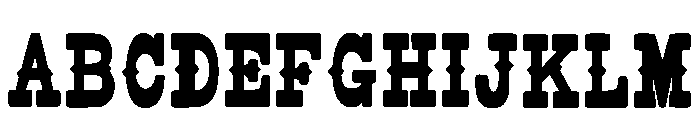 Montage Cowboy Regular Font UPPERCASE