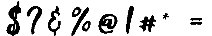 Montany Brush Regular Font OTHER CHARS